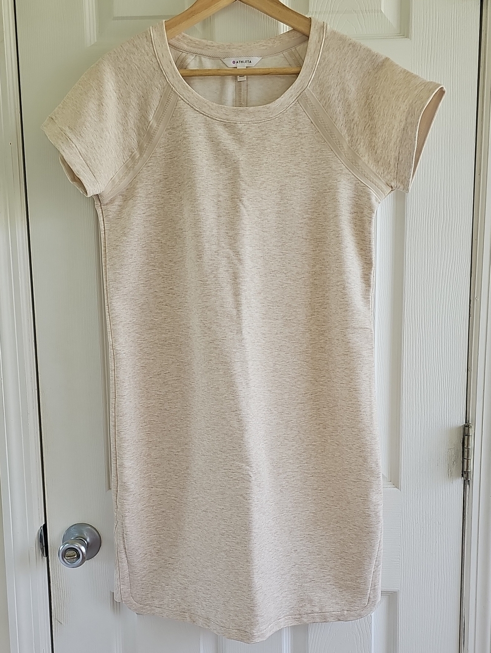 Athleta Short-Sleeve Dress/Tunic - Heathered Cream